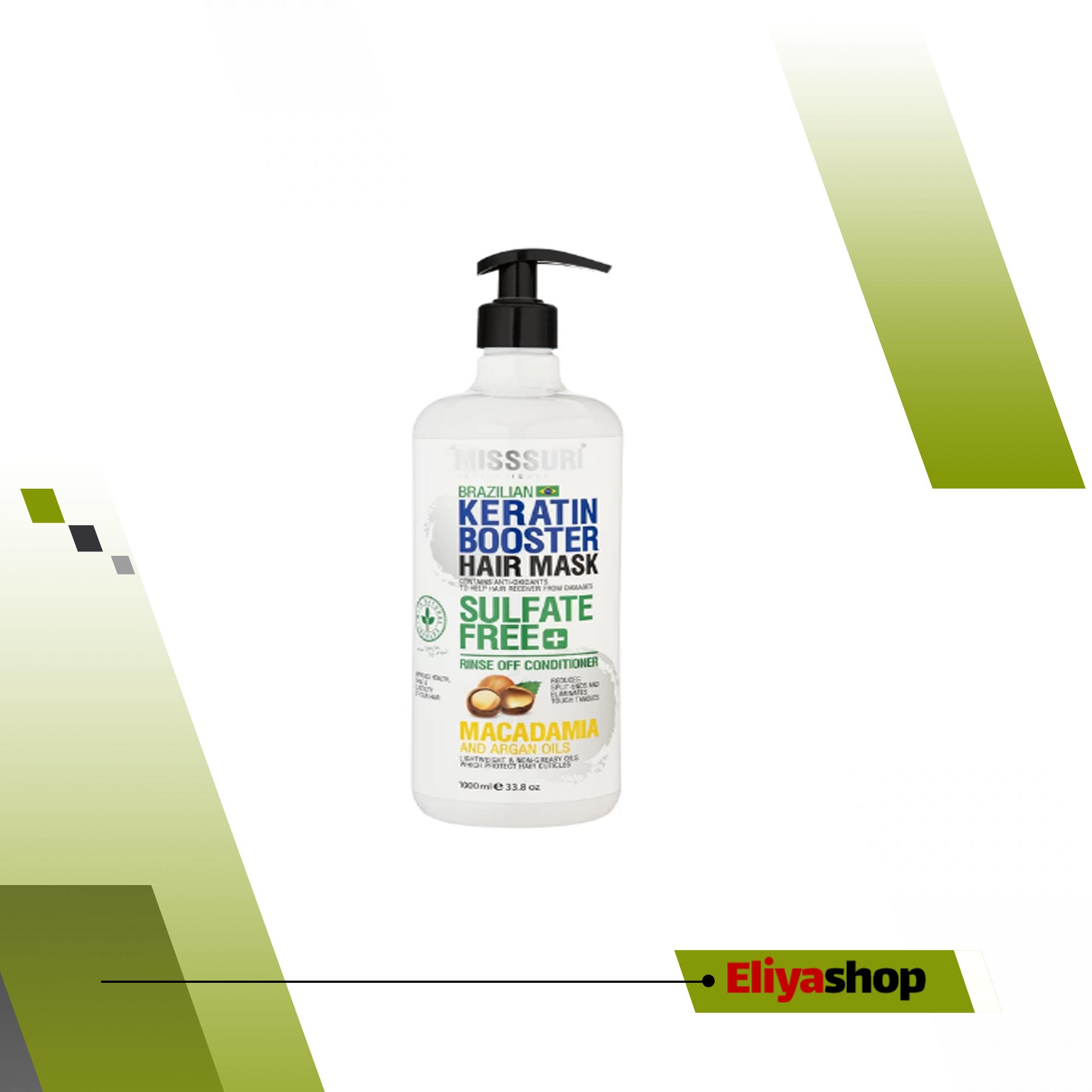 ماسک مو فاقد سولفات KERATIN BOOSTER میسوری حجم ۱۰۰۰ میلی لیت
