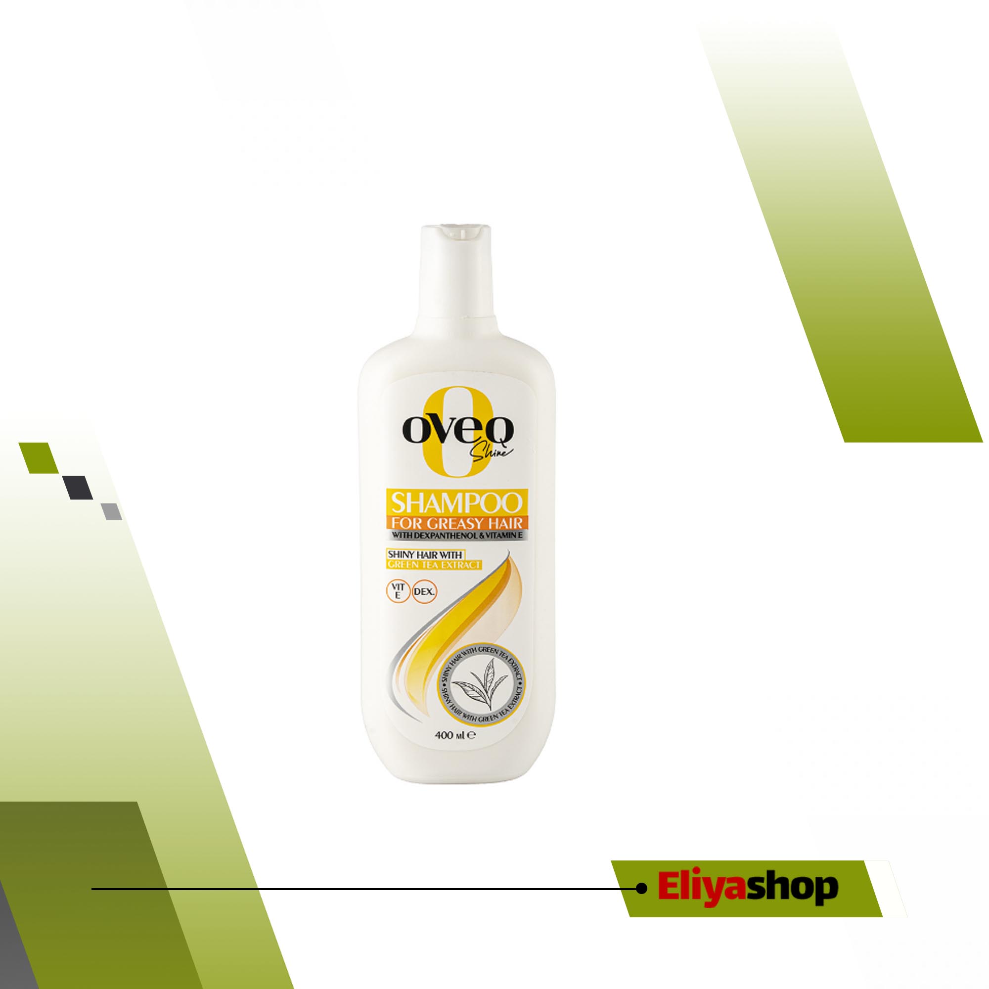 شامپو اوک شاین حاوی عصاره چای سبز و لیمو مناسب مو چرب حجم 400 میلی لیتر