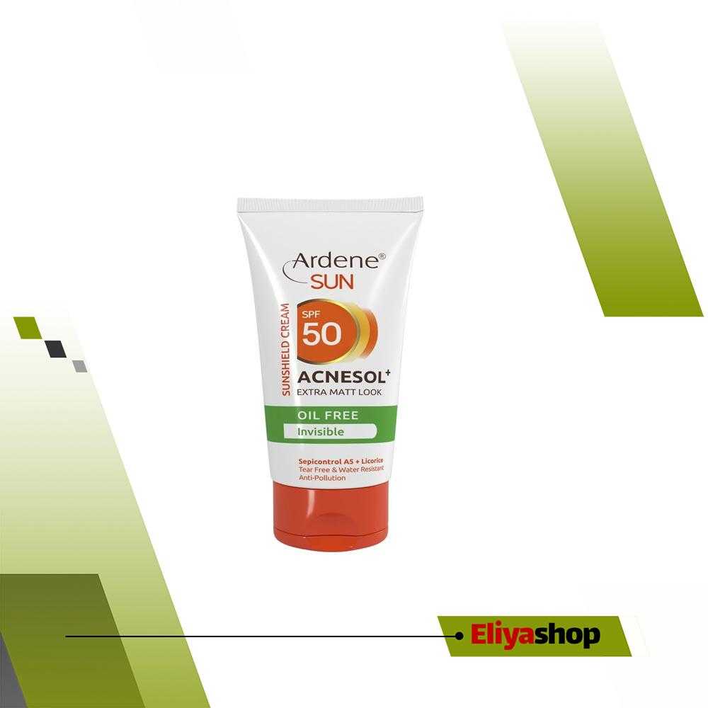 کرم ضد آفتاب آردن بی رنگ مدل Acnesol فاقد چربی SPF50 حجم 50 میل