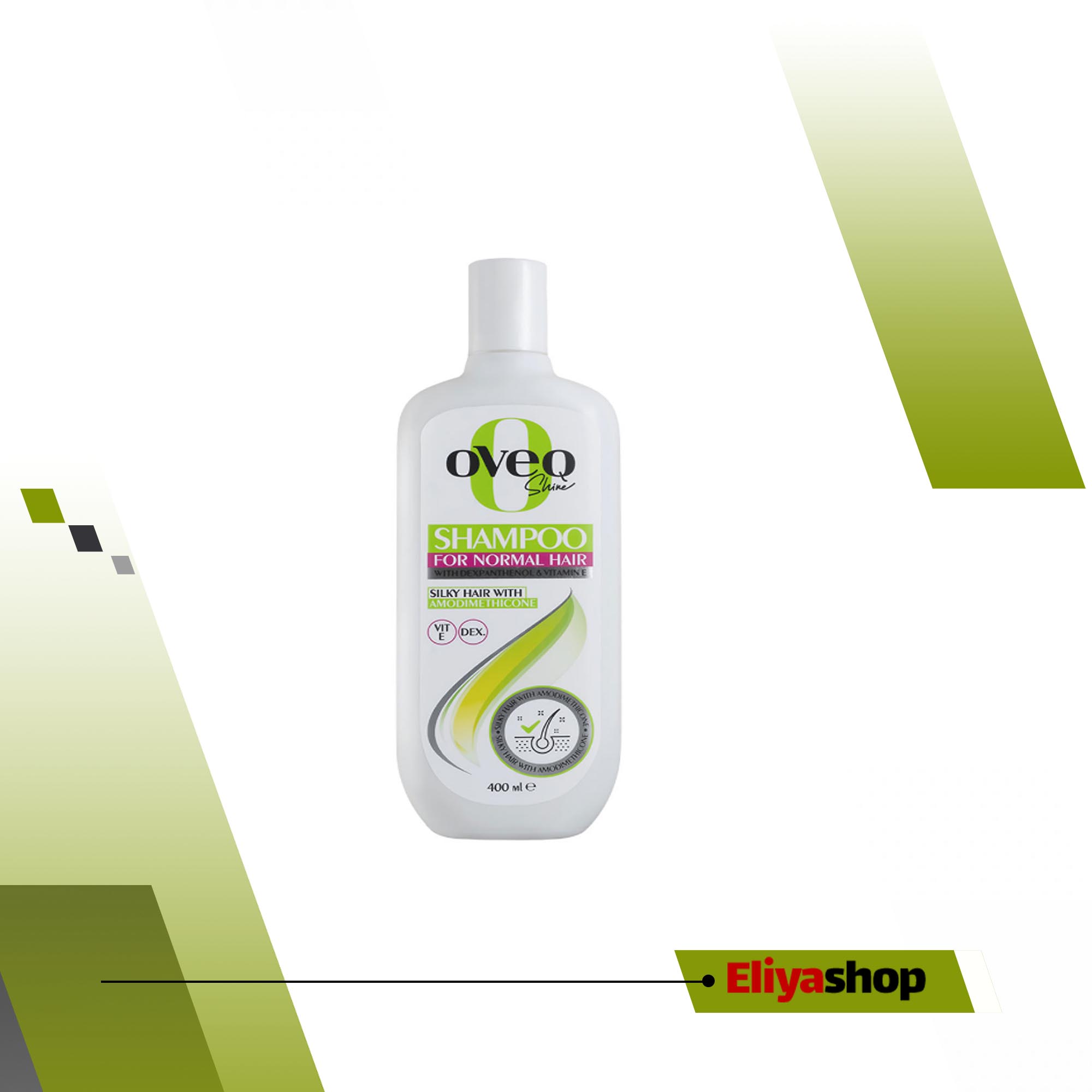 شامپو اوک شاین حاوی دکسپانتنول و ویتامین E مناسب مو نرمال حجم 400 میلی لیتر