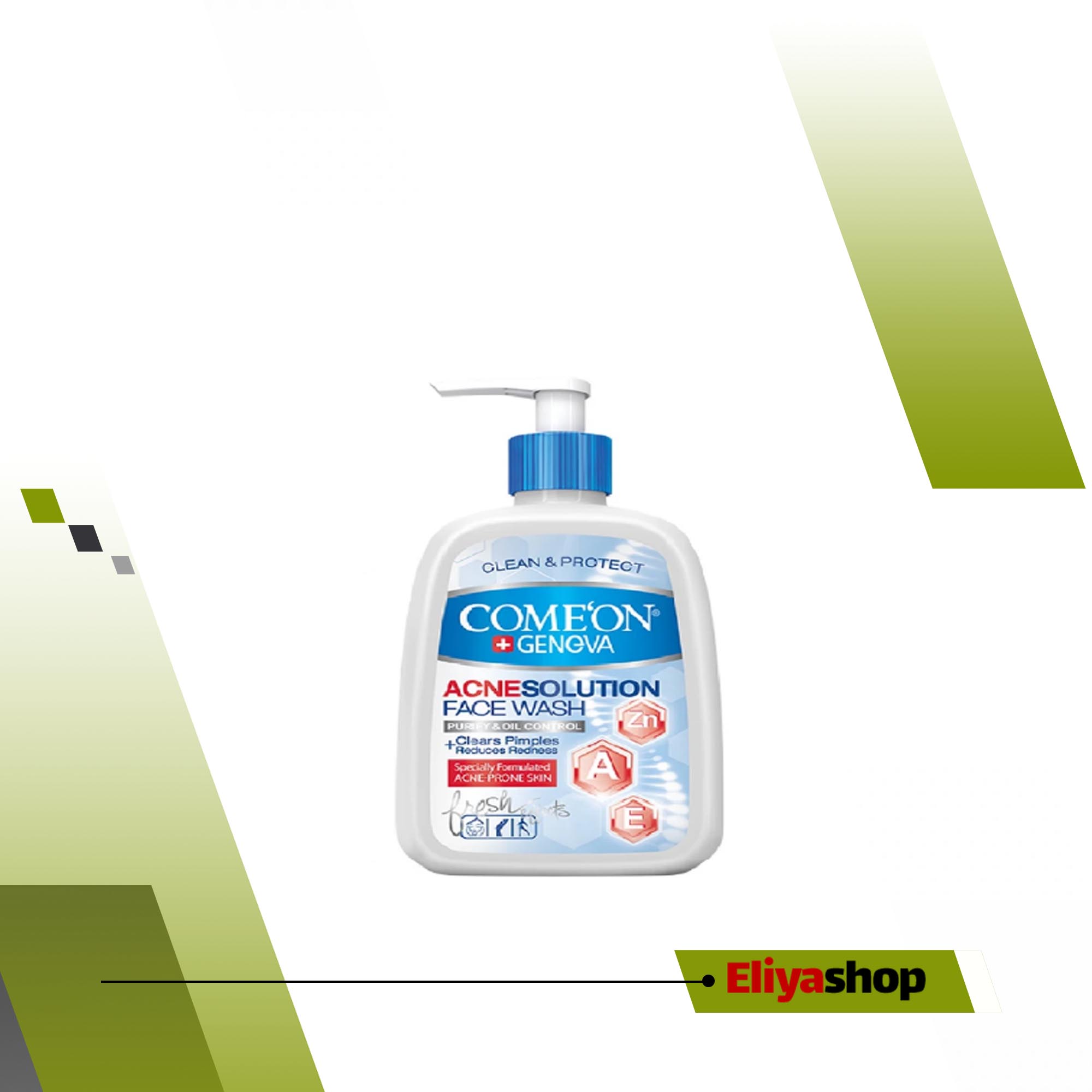 ژل شستشو صورت کامان مدل پوست جوش دار حجم 500 میلی لیتر