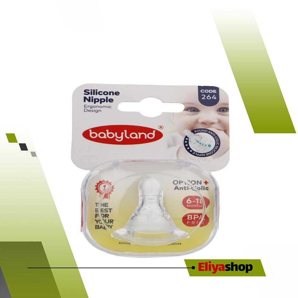 سر شیشه آنتی کولیک کودک بیبی لند کد 264 مناسب 6 تا 18 ماهگی