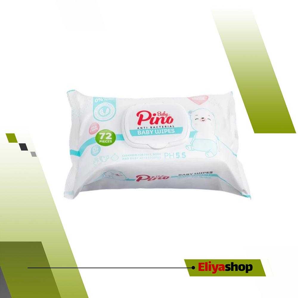 دستمال مرطوب کودک پینو بیبی مدل Anti-bacterial بسته 120 عددی