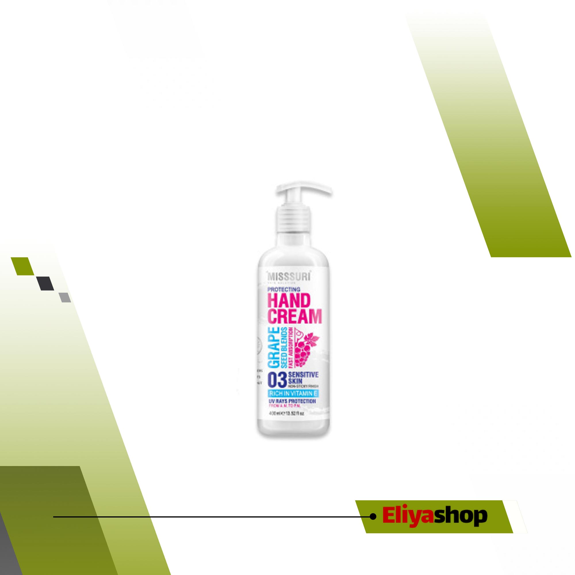 کرم مرطوب کننده دست میسوری مناسب پوست حساس حجم 400 میلی لیتر