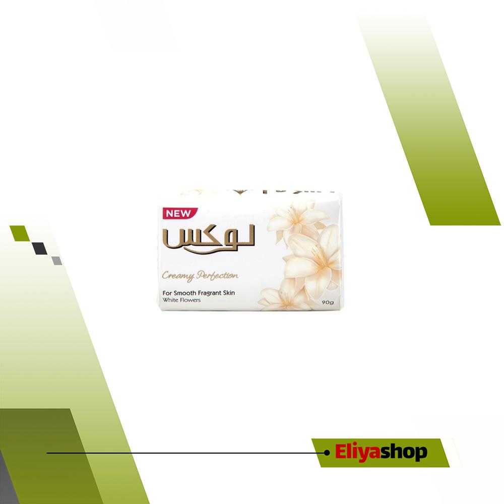 صابون شستشو لوکس مدل گل های سفید وزن 90 گرم