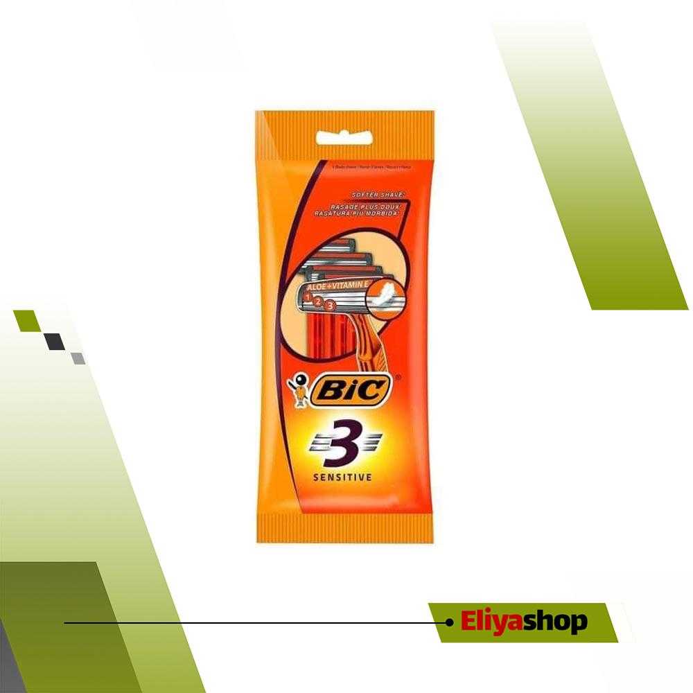 خود تراش بیک مدل Sensitive بسته 3 عددی