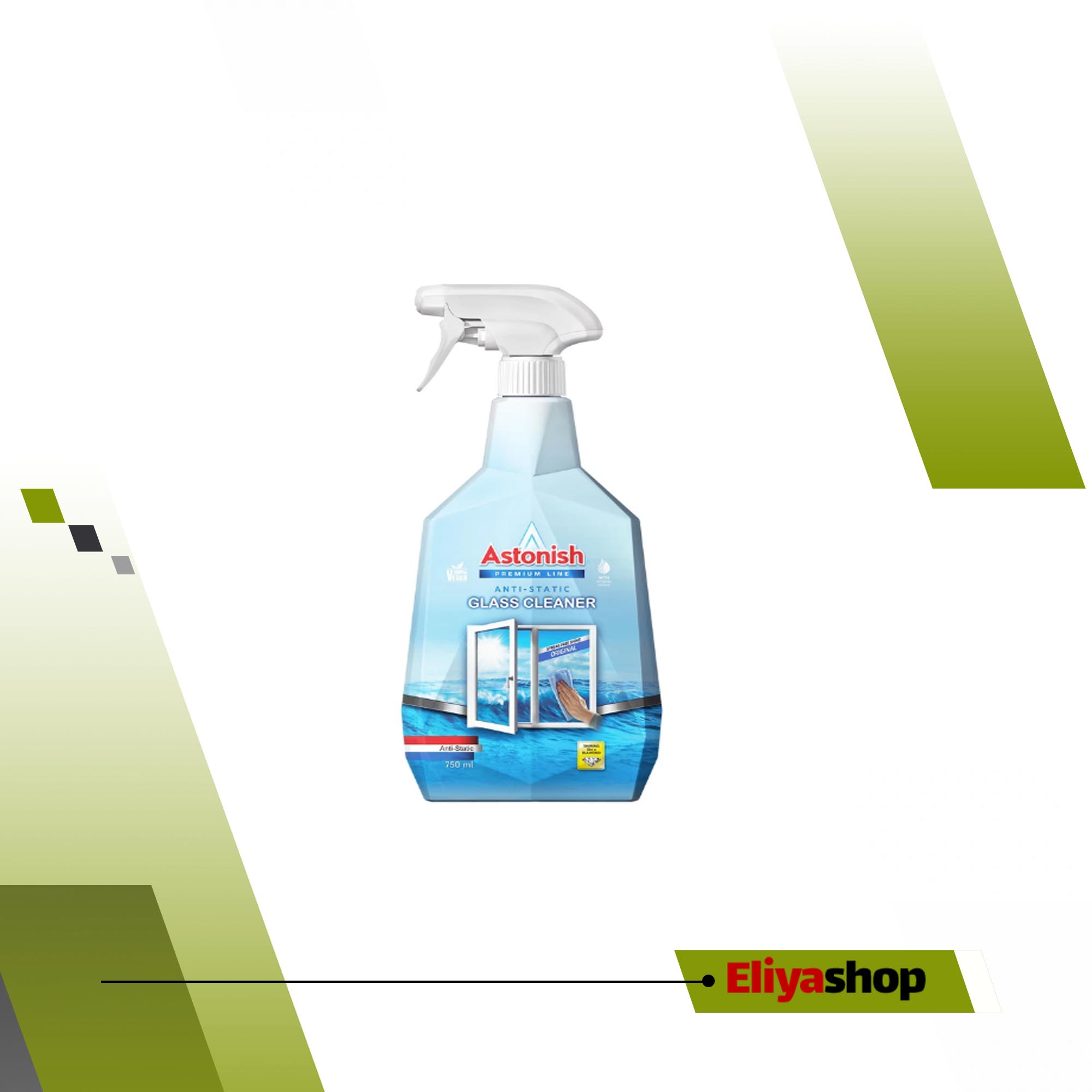 اسپری شیشه پاک کن استونیش مدل Anti-Static سری Premium حجم 750 میلی‌لیتر