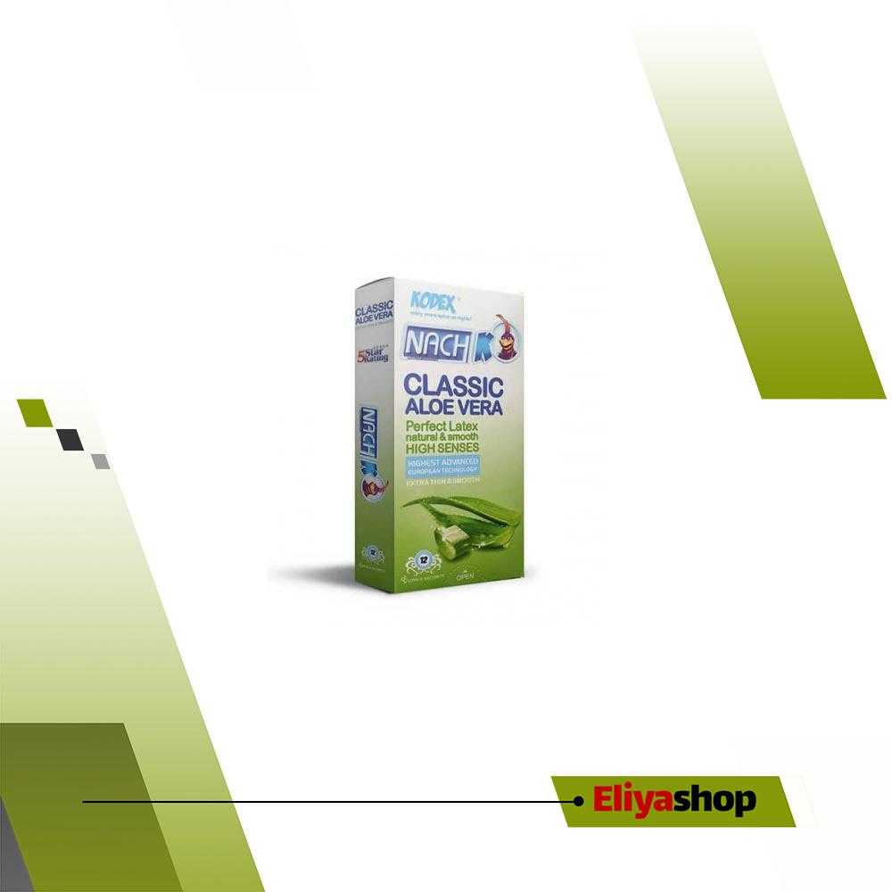 کاندوم کدکس مدل Classic Aloe Vera بسته 12 عددی