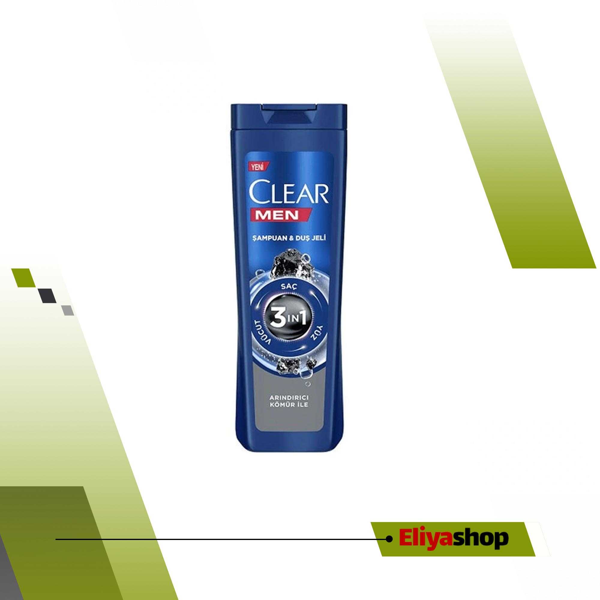 شامپو ضد شوره کلییر آقایان حاوی زغال فعال با عملکرد سه گانه Active Clean