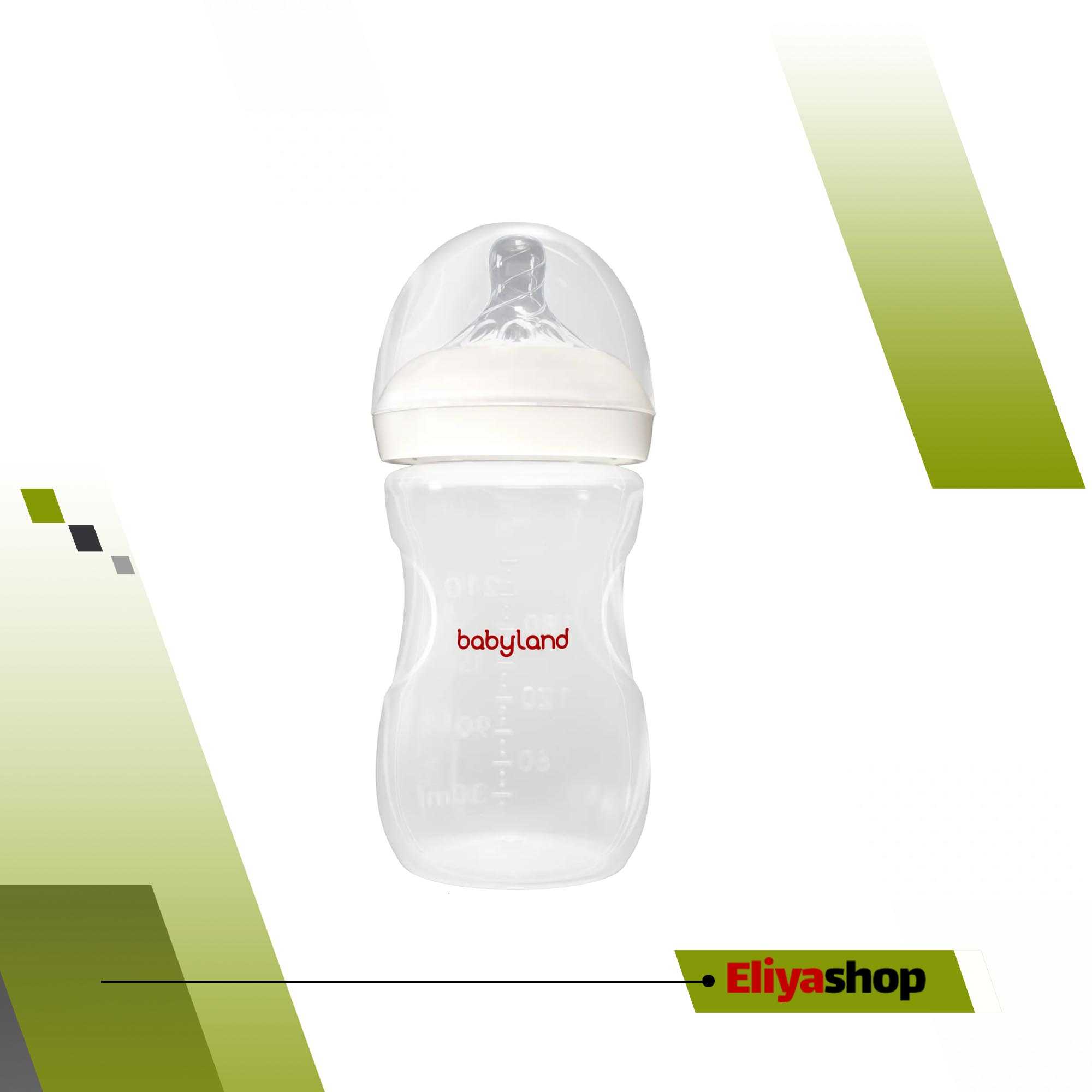 شیشه شیر طلقی pp نچرال 260 میل بی بی لند کد babyland 204