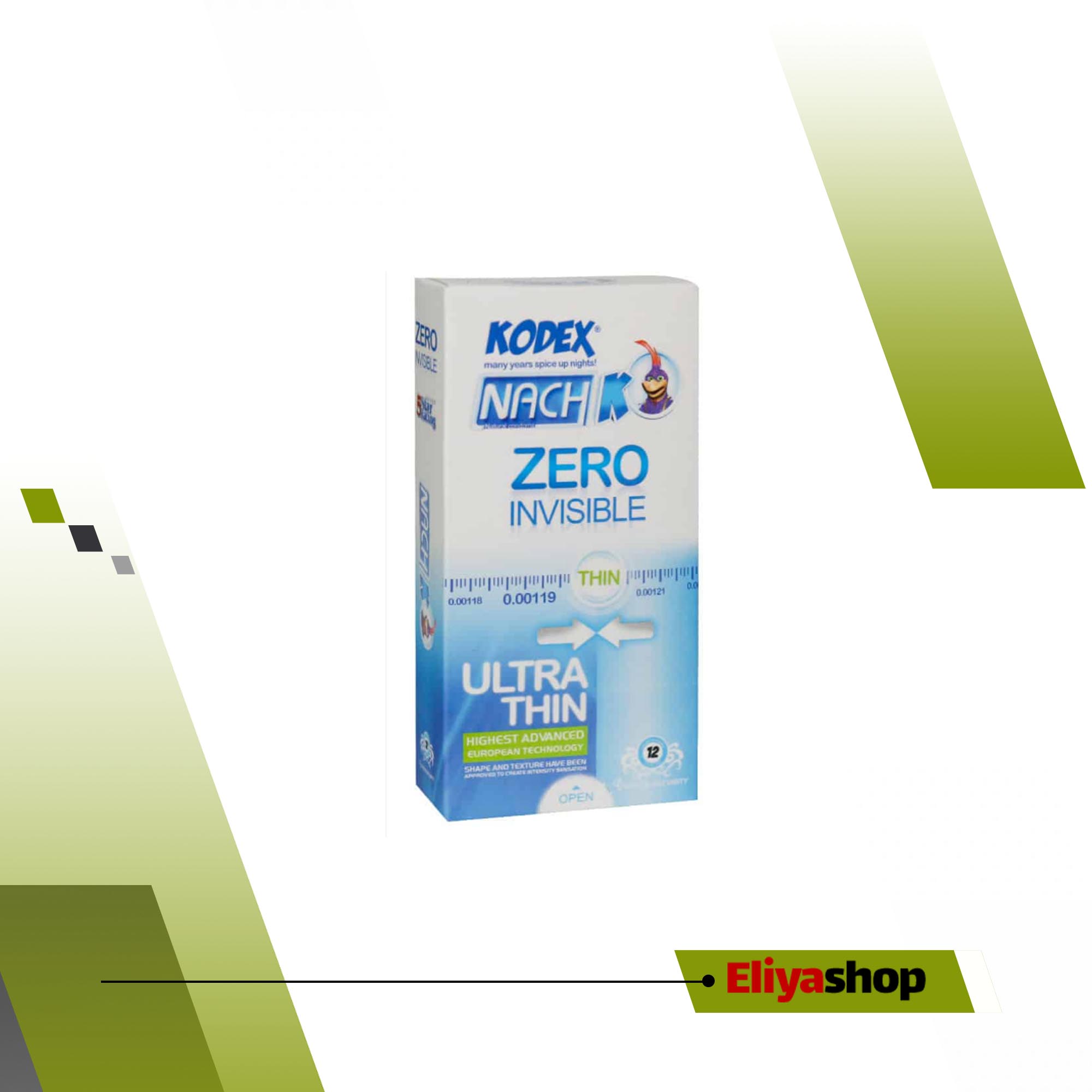 کاندوم فوق العاده نازک و نامرئی کدکس 12 عددی