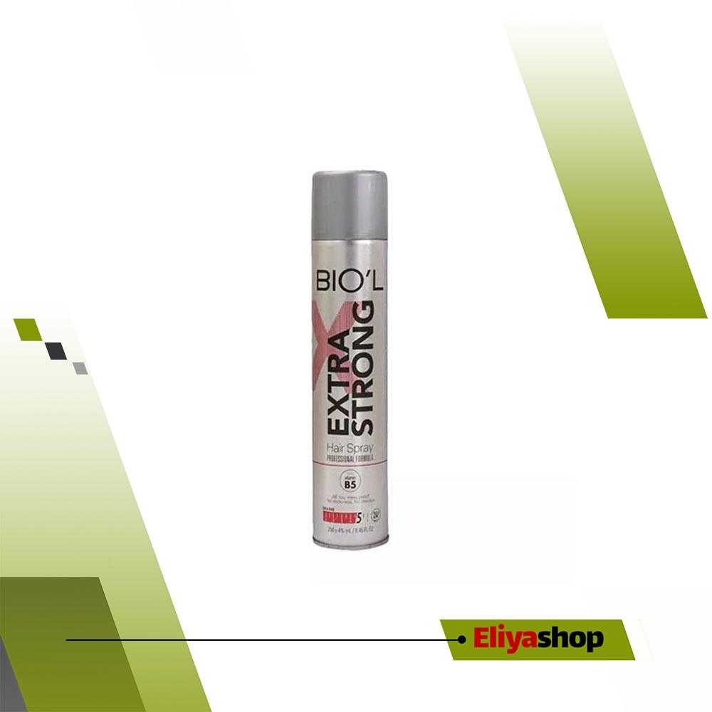  اسپری حالت دهنده مو بیول مدل اکسترا استرانگ Extra Strong حجم 250 میلی لیتر
