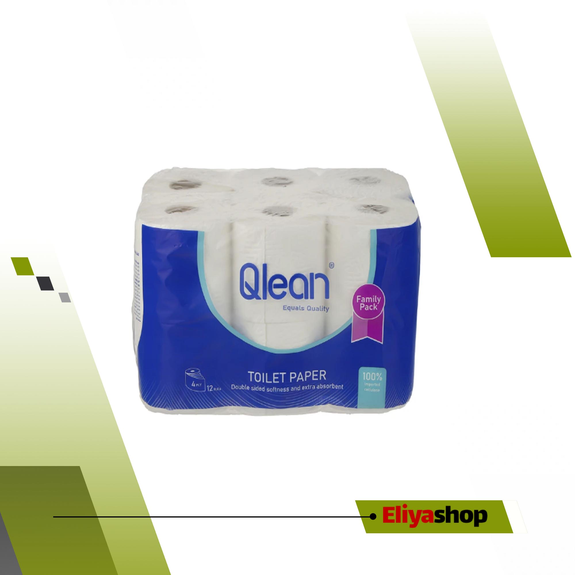 دستمال توالت کیولین مدل چهار لایه بسته 12 عددی