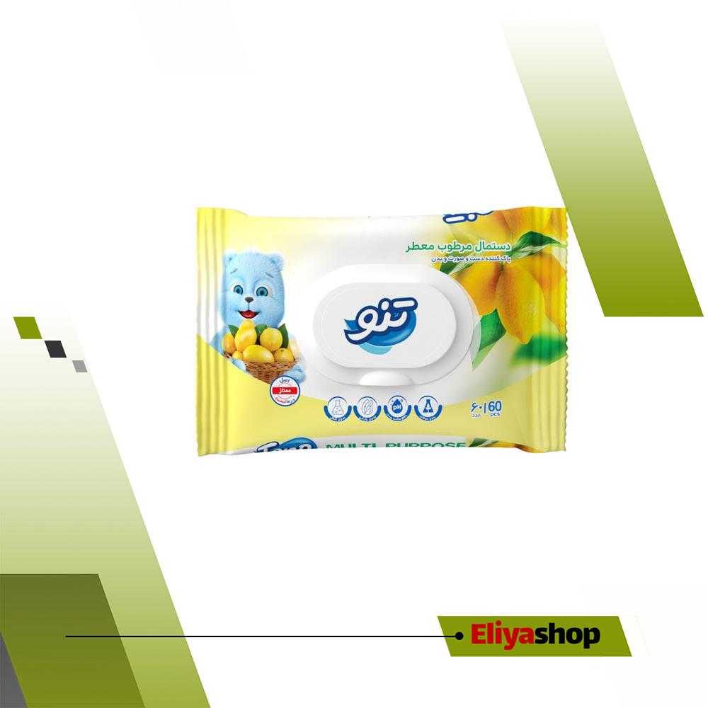 دستمال مرطوب تنو مدل Lemon