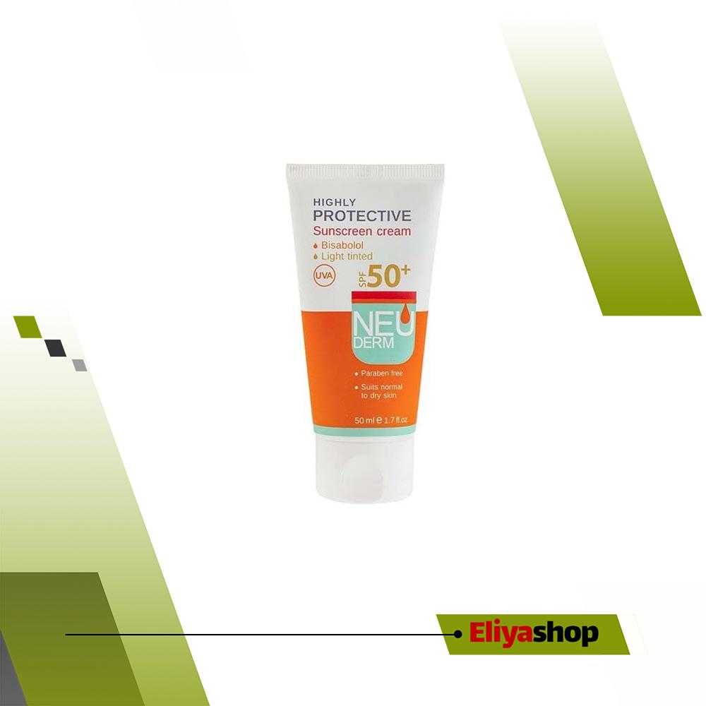 کرم ضد آفتاب نئودرم مدل Highly Protective SPF50 حجم 50 میلی لیتر